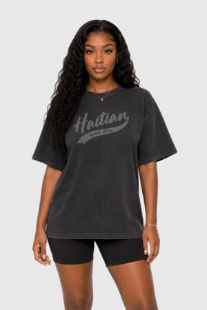 Haitian Since 1804 Oversized Faded T-Shirt