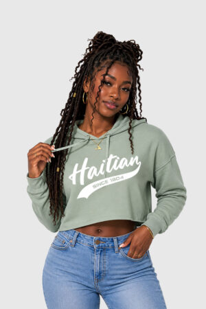 Haitian Since 1804 Crop Hoodie | Women’s Lightweight Sweatshirt